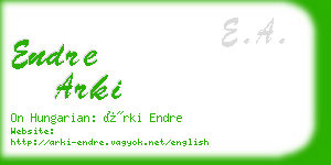 endre arki business card